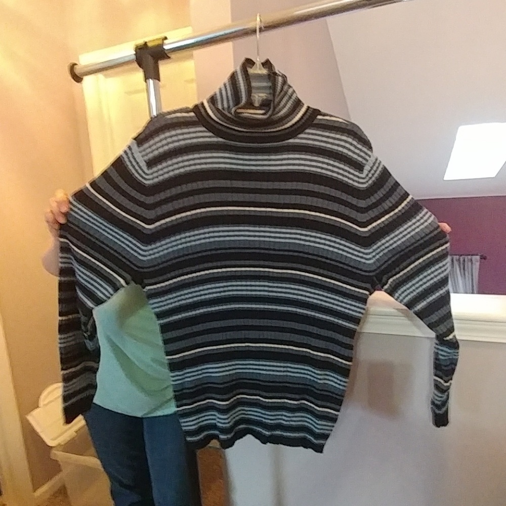 turtleneck striped shirt